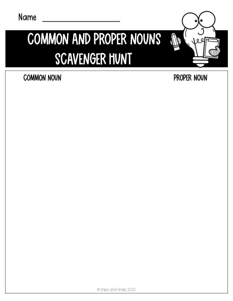 common-and-proper-nouns-worksheets