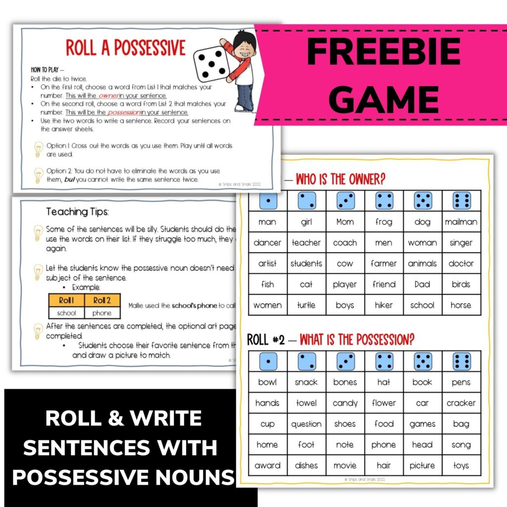 possessive-nouns-freebie