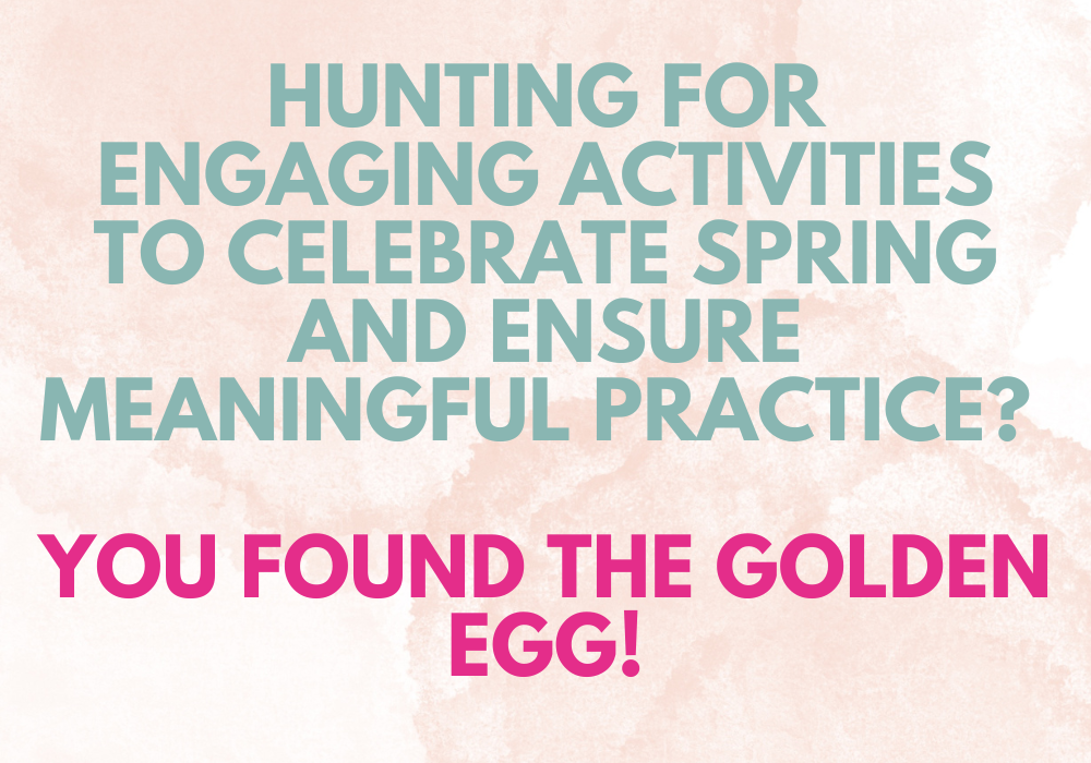 easter activities banner "you found the golden egg"