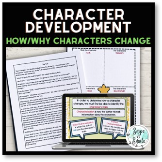 image of character development lesson plan and activities unit