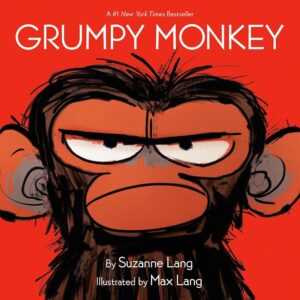 image of the book cover the grumpy monkey by suzanne lang and max lang for character change lessons